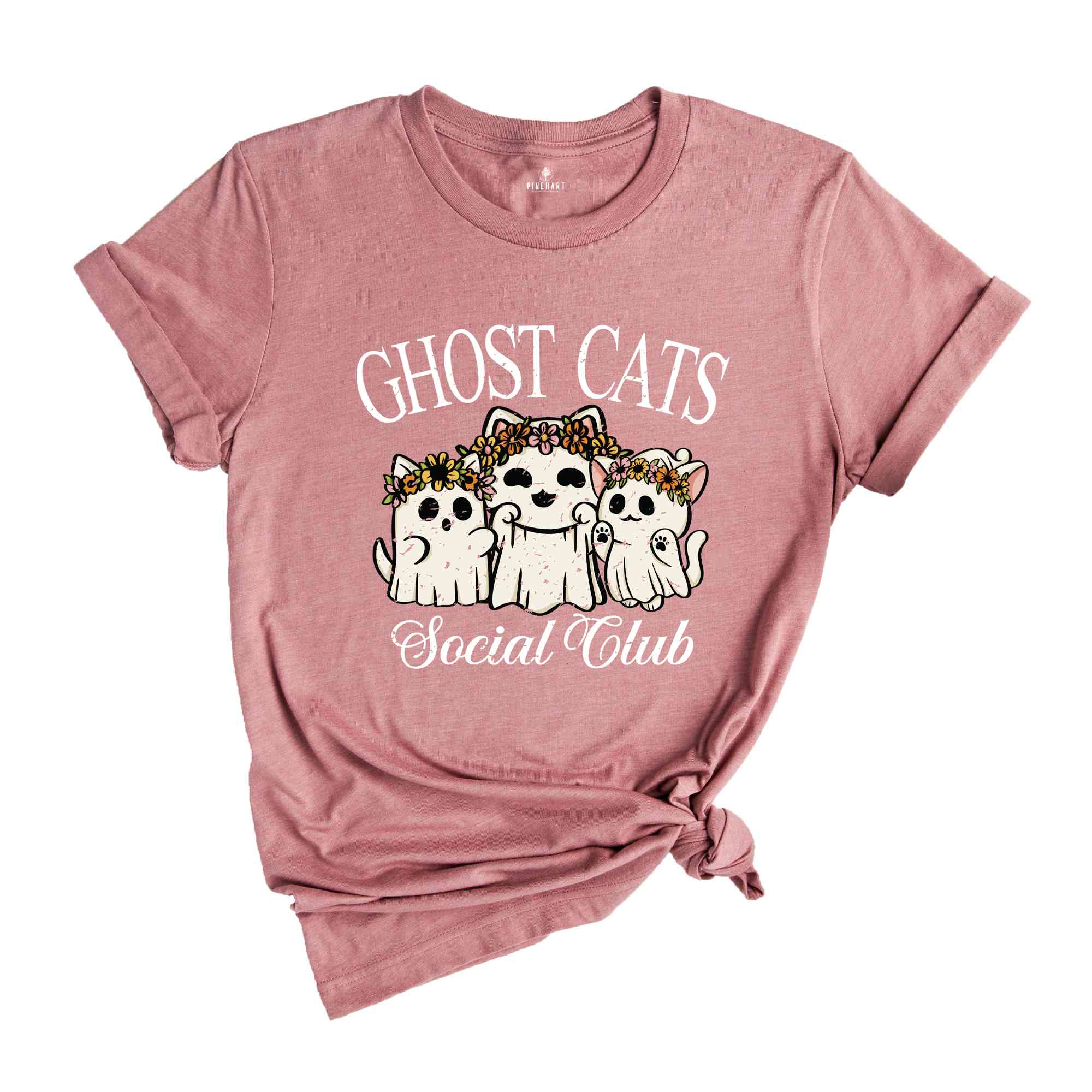 Ghost Cats Social Club Shirt, Cute Halloween Shirt, Halloween Mom Shirt, Cute Halloween Gift, Halloween Cat Shirt, Animal Lover Shirt