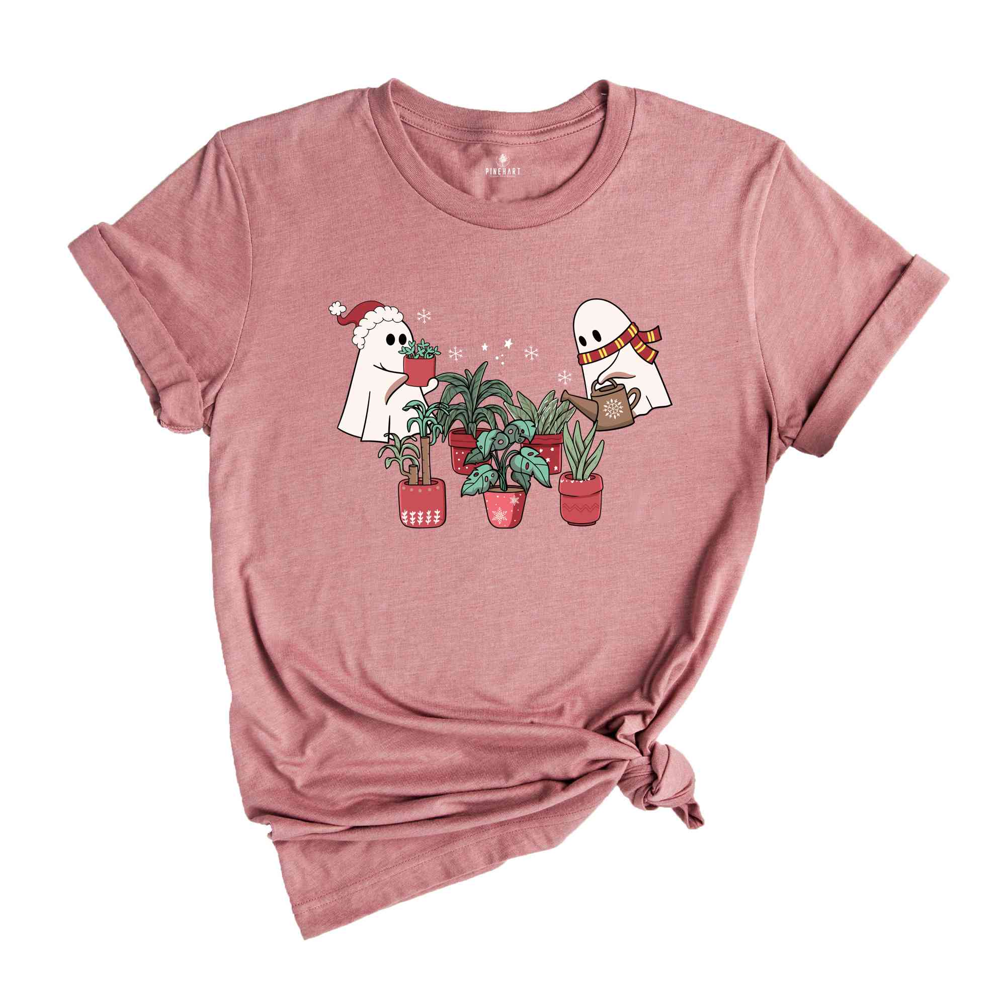 Christmas Plant Lady Shirt, Ghost Christmas, Plant Lovers Shirt, Cute Ghost Shirt, Ghost Plant Christmas, Funny Christmas