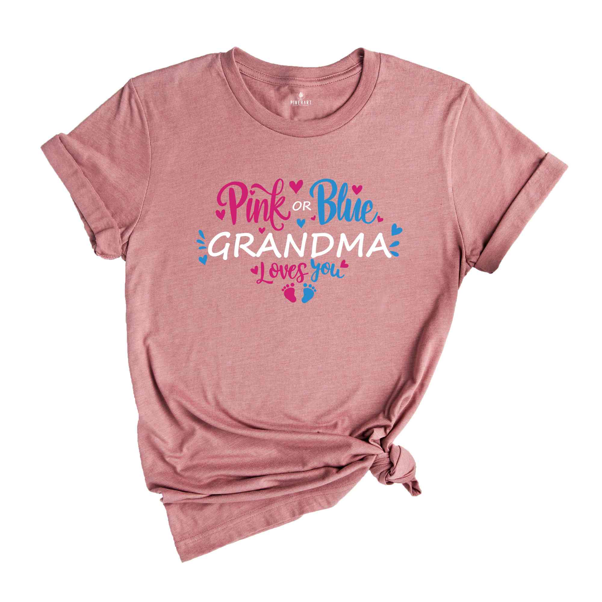 Gender Reveal Party T-Shirts, Pink or Blue Mommy Loves You Shirt, Mommy Daddy Baby Announcement Shirt, Pregnancy Annoucement Gifts