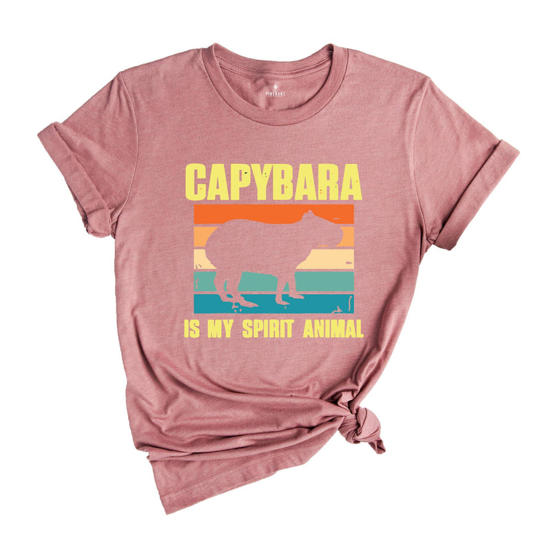 Capybara Is My Spirit Animal Shirt,Animal Lover Tee,Capybara Lover T-Shirt,Cute Animal Tshirt,Capybara Gift,Vintage Graphic Tee,Funny Quotes