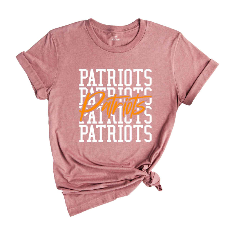 Team Mascot Shirt, Patriots Team Shirt, Patriots Team Spirit Shirt, Patriots Fan Shirt, Patriots School Shirt, Patriots School Spirit