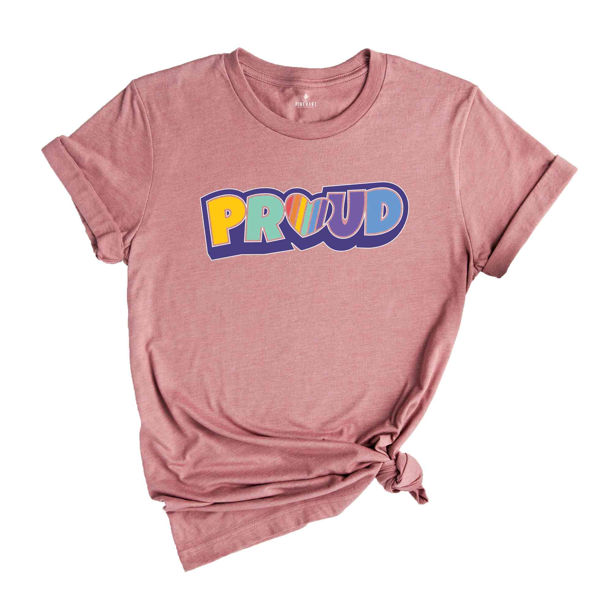 LGBTQ Proud T-Shirt, Rainbow Pride T-Shirt, V-neck Tee, Gay Pride T-Shirt, LGBTQ+ shirt, Pride Shirt, Pride Parade shirt, Cute T Shirt