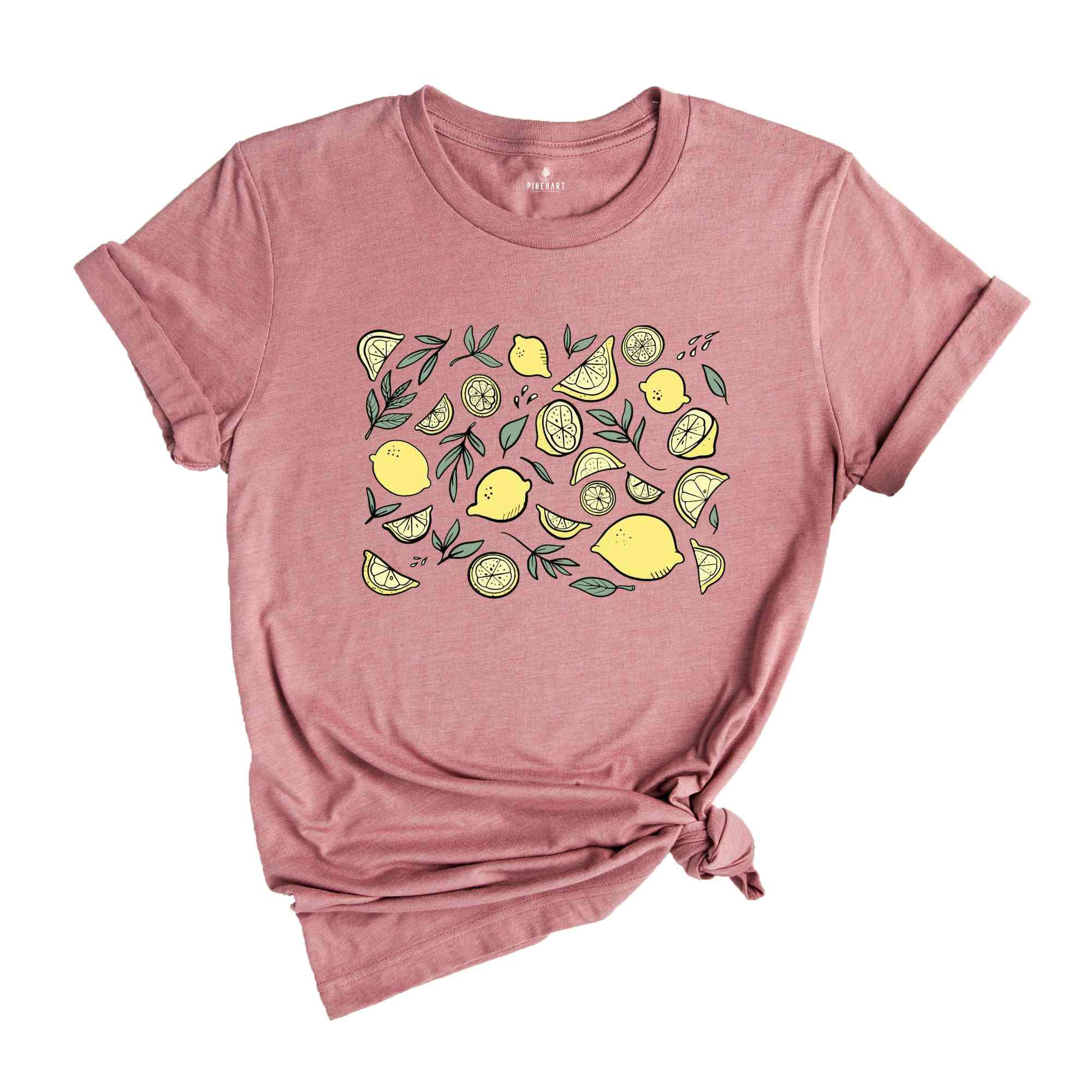 Lemon Fruit Shirt, Citrus Shirt, Yellow Lemon T-shirt, Summer Fruit Shirt, Botanical Gift, Foodie Shirt