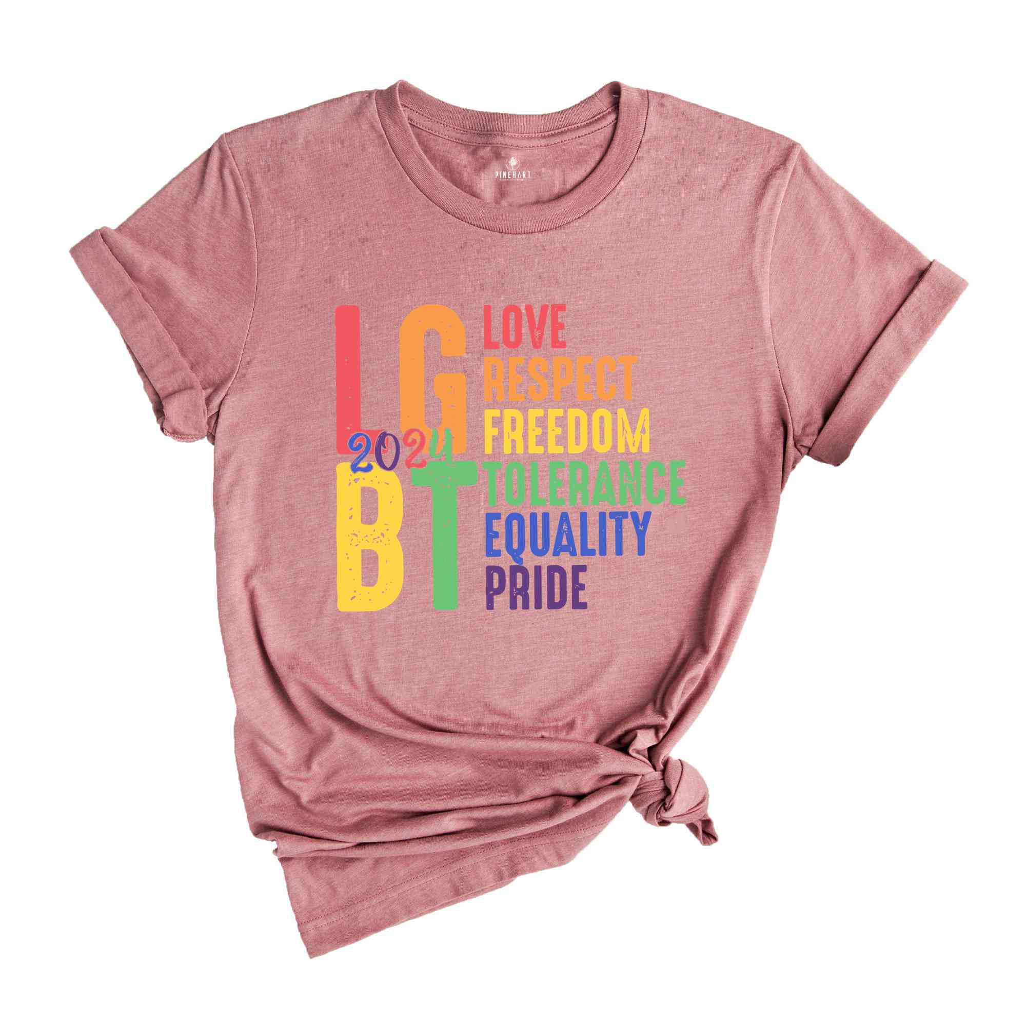 Pride Love Respect Shirt, Pride Love Respect Freedom Tolerance Equality T-Shirt, Pride Rainbow Shirt, Pride Lesbian Shirt, Equality Shirt