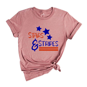 Stars and Stripes Shirt, Retro American Flag, 4th of July Shirts, Merica Shirt, Womens 4th of July,Minimalist Design, Memorial Day