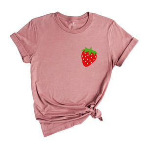 Pocket Strawberry Shirt, Strawberry Lover Shirt, Summer Fruits Shirt, Strawberry T-Shirt, Red Fruit Shirt, Fruit Lover Shirt, Cute Fruit Tee