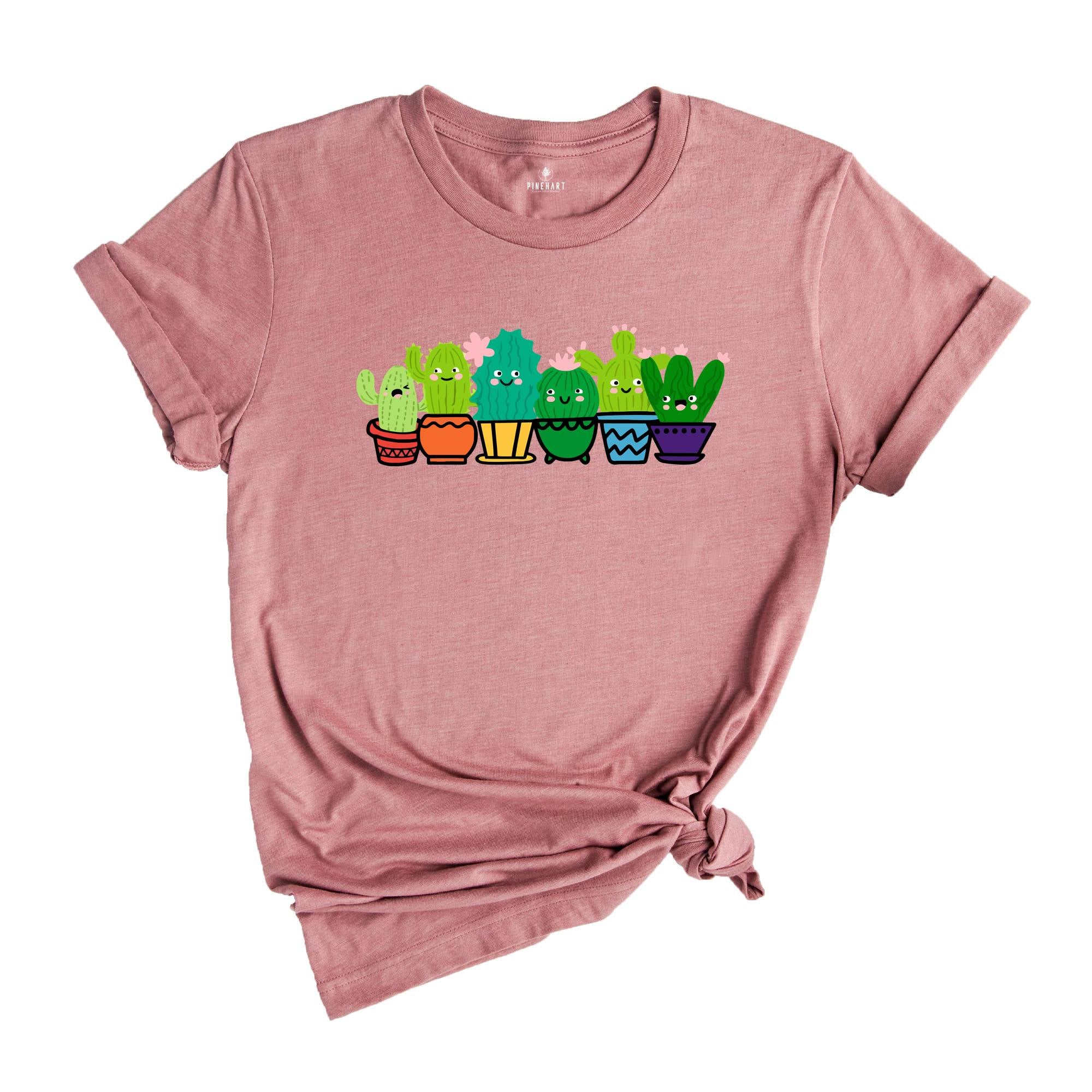 Cactus Lgbtq Pride Shirt, Succulent LGBTQ Shirt, Colorful Cute Cactus LGBT Gift, Subtle LGBT Pride Outfit, Bisexual Pride Shirt