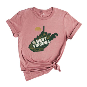 Retro State Of West Virginia Shirt, State Of West Virginia Shirt, State Shirt, West Virginia Shirt, West Virginia Lover Shirt