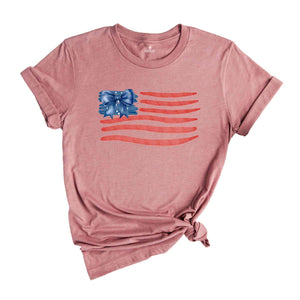 Coquette 4th of July T-Shirt, American Flag Shirt, Retro Independence Day Shirt, Fourth Of July Gifts