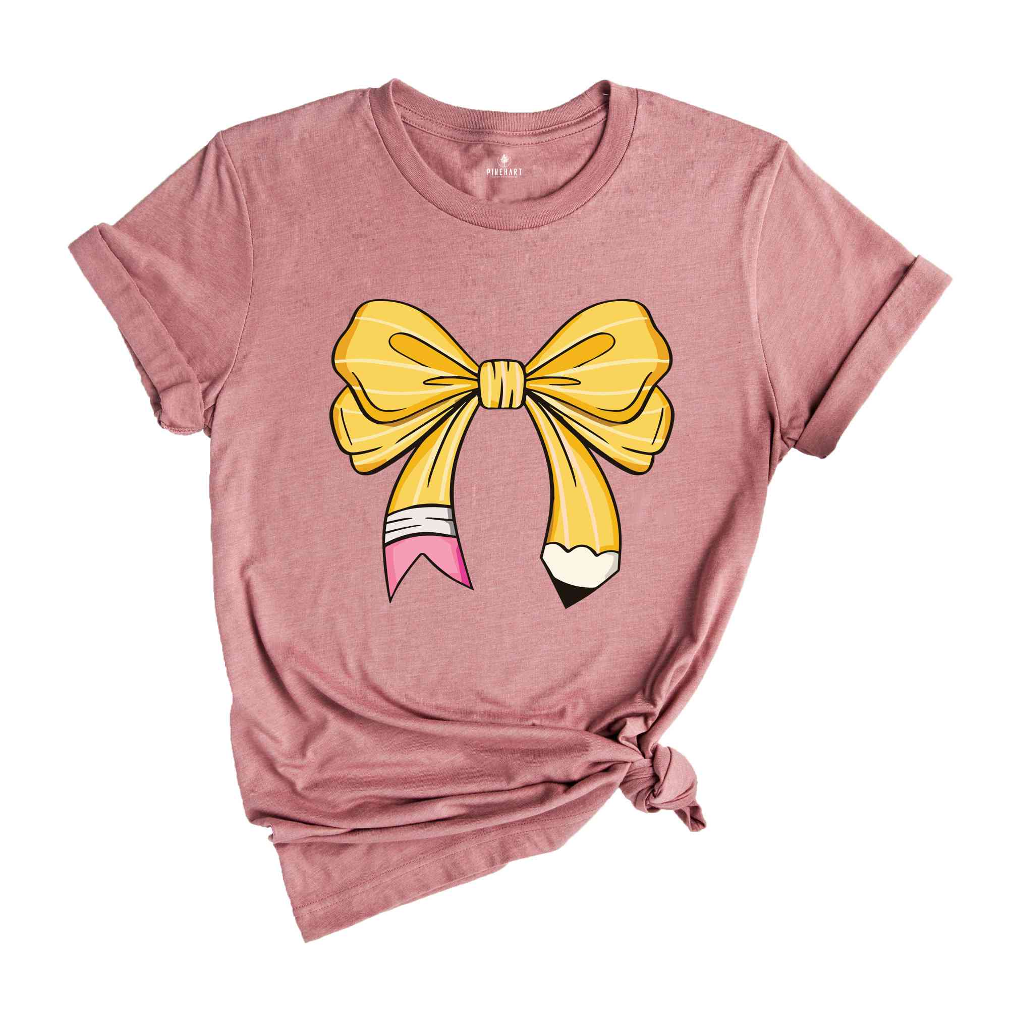 Pencil Bow Shirt, Coquette Teacher Shirt, Coquette Pencil Bow Shirt, Back To School Shirt, Teacher Appreciation Shirt, Teacher Shirt