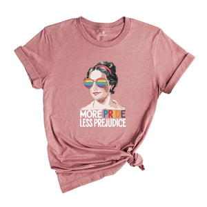 More Pride Less Prejudice, Funny LGBTQ Shirt, Proud Ally Shirt, Pride Month Shirt, Supporting Lgbt People Shirt, Jane Austen Shirt