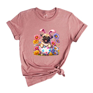 Cute Pug Easter Shirt, Happy Easter Day, Easter Day Shirt, Easter Peeps Shirt, Cute Pug Shirt, Dog Lover Shirt, Dog Owner Gift,