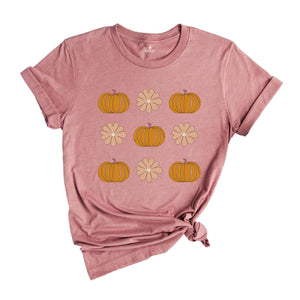 floral Pumpkins Shirt, Retro Pumpkin Shirt, Cute Fall Shirt, Halloween tee, Retro Halloween Shirt, Fall Shirt, Trendy Mom Shirt