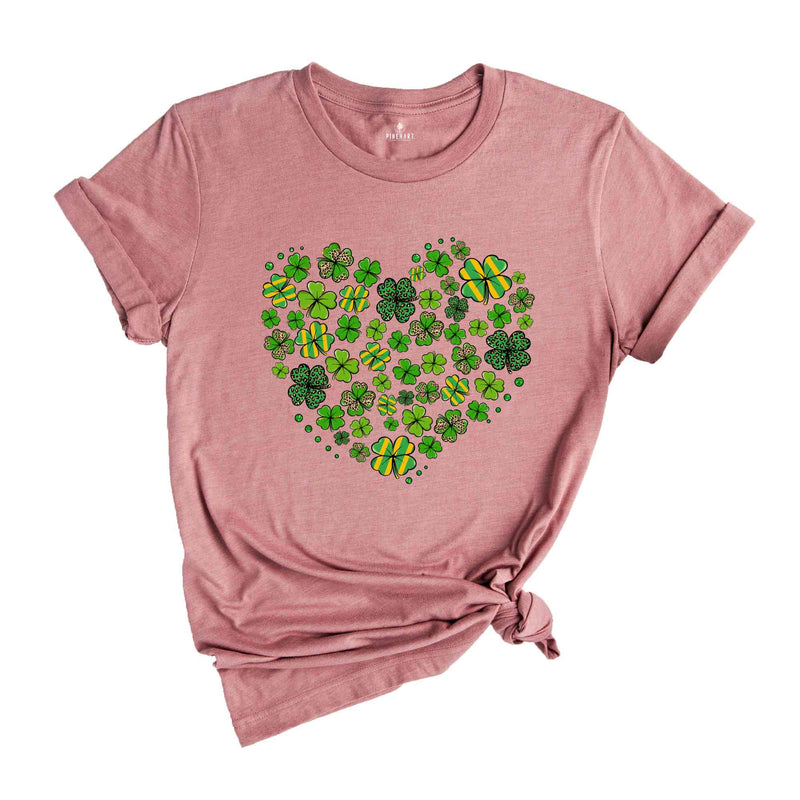 Saint Patricks Day Heart Shirt, Shamrock Heart Shirt, St. Patricks Day Tshirt, Shamrock Shirt, Patrick's Day Shirt