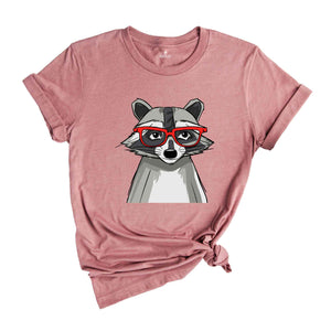 Raccoon Shirt, Cute Animal T-Shirt, Raccoon With Glasses, Raccoon Lover Shirt, Raccoon Gift, Raccoon Sweatshirt