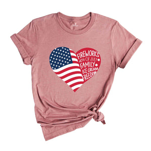 American Heart 4th Of July Shirt, 4th Of July Flag T-Shirt,Freedom TShirt,Independence Shirt, American Flag Heart Shirt