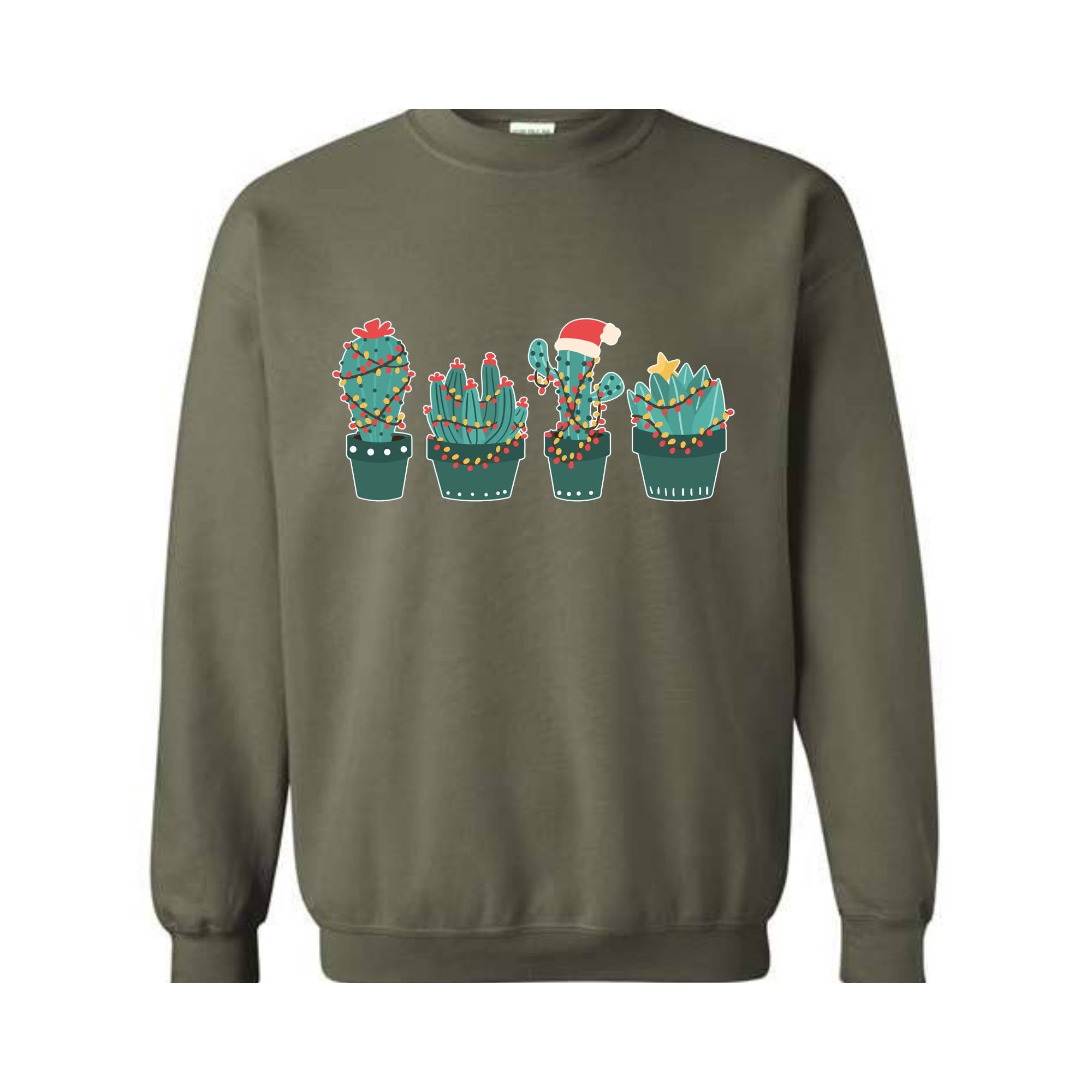 Christmas Cactus Sweatshirt, Cactus Lover Sweatshirt, SOuthern Christmas Sweatshirt, Plant Lover Gifts