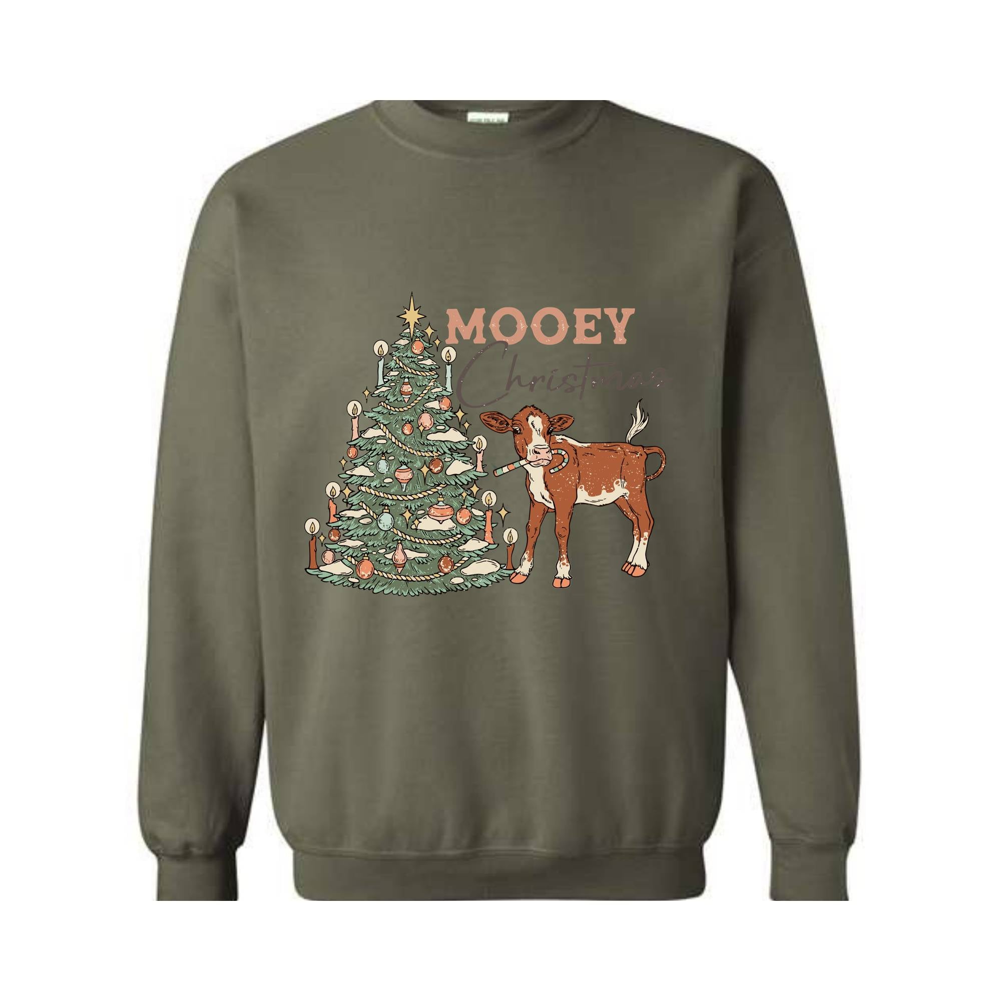 Mooey Christmas Sweatshirt, Western Christmas Sweatshirt, Cowboy Christmas Sweater, Country Christmas, Mooey Xmas