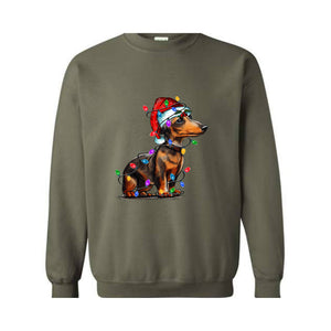 Dachshund Christmas Sweatshirt, Christmas Gifts, Christmas Dog Sweater, Dog Lover Gifts, Dachshund Christmas Hoodie