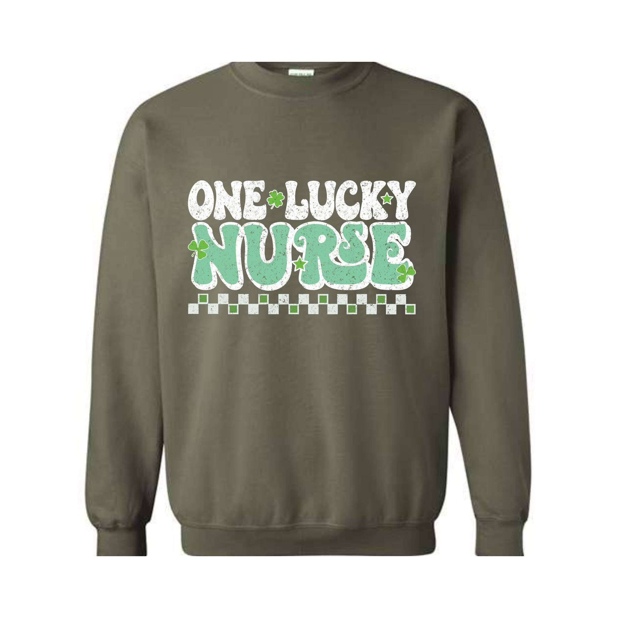 One Lucky Nurse Sweatshirt, Lucky Sweatshirt, Irish Day Sweatshirt, Nurse Sweatshirt, Shamrock Sweatshirt, Nurse St Patrick Gift