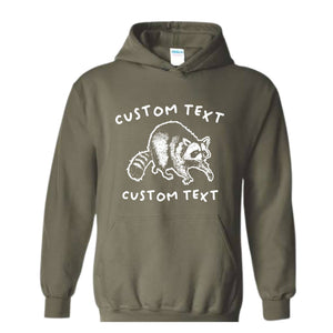 Raccoon Meme Custom Sweatshirt, Raccoon Sweatshirt, Meme Sweatshirt, Personalized Raccoon Sweatshirt, Personalized Sweatshirt