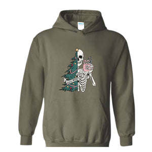 Sorta Merry Sorta Scary Sweatshirt, Christmas Skeleton Sweatshirt, Christmas Sweatshirt, Christmas Gifts, Christmas Tree Sweater