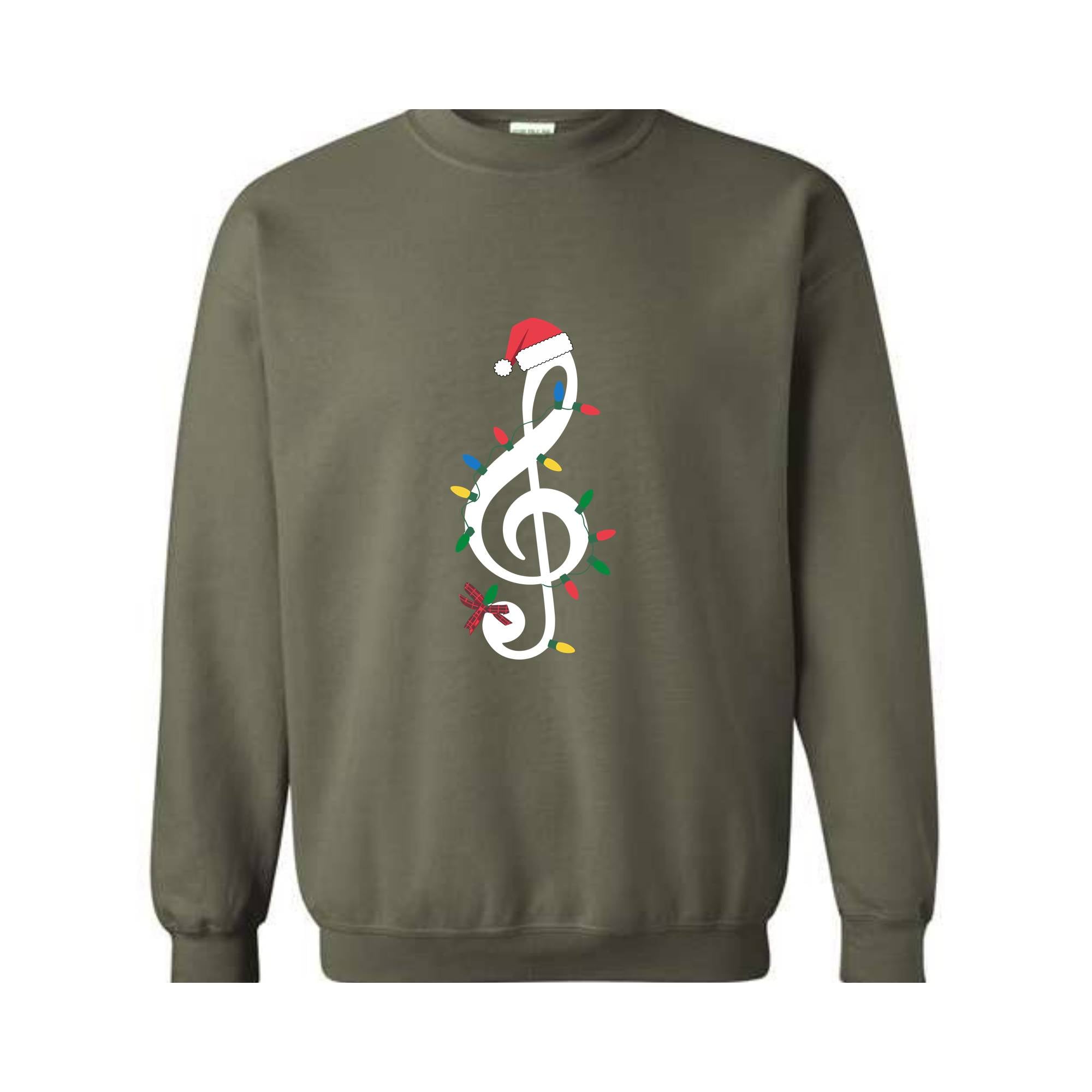 Music Christmas Lights Sweatshirt, Music Lover Hoodie, Instrument Christmas Hoodie, Musician Christmas Hoodie, Music Hoodie