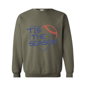 Tis The Season Baseball Sweahirt, Women's Aesthetic Baseball Sweatshirt, Baseball Player Gifts, Baseball Mom Sweatshirt, Baseball Team Tshir