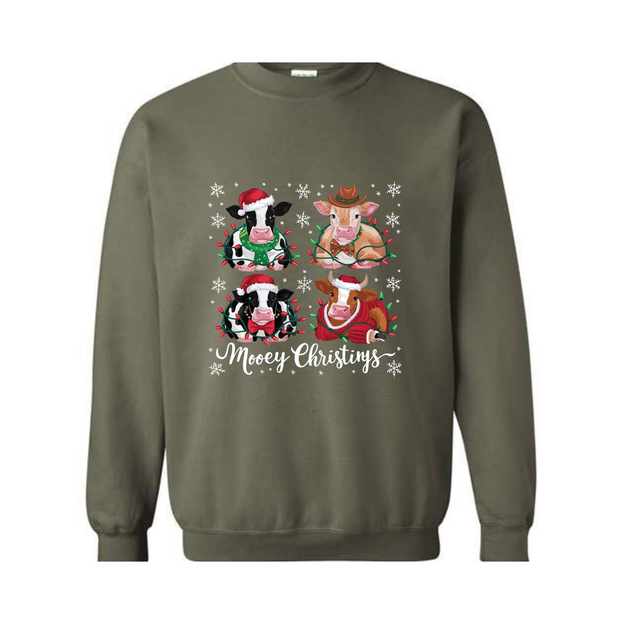 Mooey Christmas Cow Sweatshirt, Cow Lover Gift, Funny Christmas Shirt, Holiday Sweater, Farm Christmas Shirt, Animal Lovers Sweatshirt