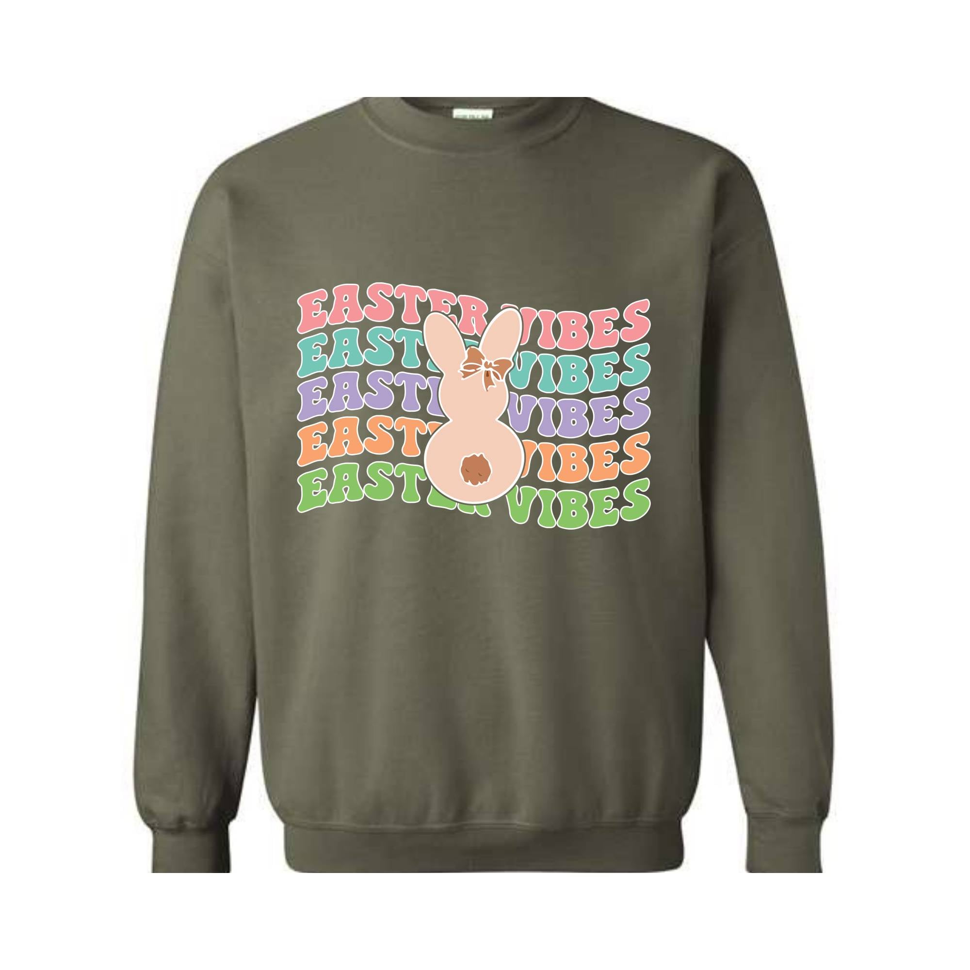 Easter Vibes Sweatshirt, Happy Easter Sweater, Easter Bunny, Easter Holiday Sweatshirt, Easter Gifts