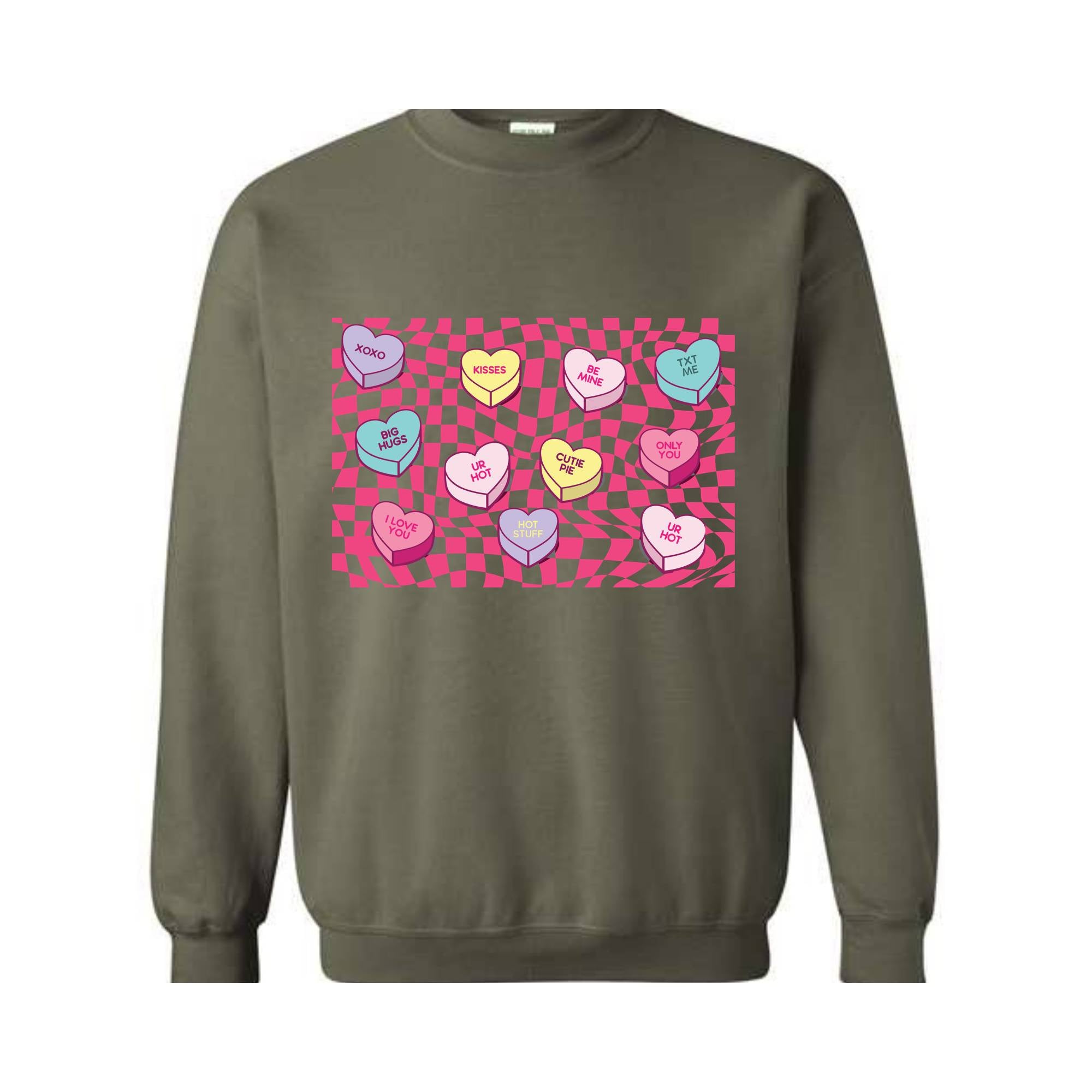 Valentines Conversation Hearts sweater,ValentineS Day Sweatshirt,Candy Hearts Sweatshirt,Conversation Hearts