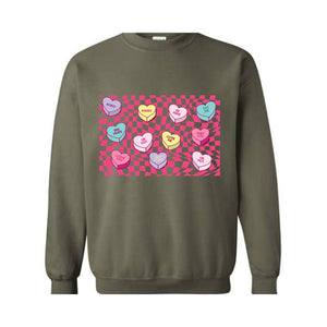 Valentines Conversation Hearts sweater,ValentineS Day Sweatshirt,Candy Hearts Sweatshirt,Conversation Hearts