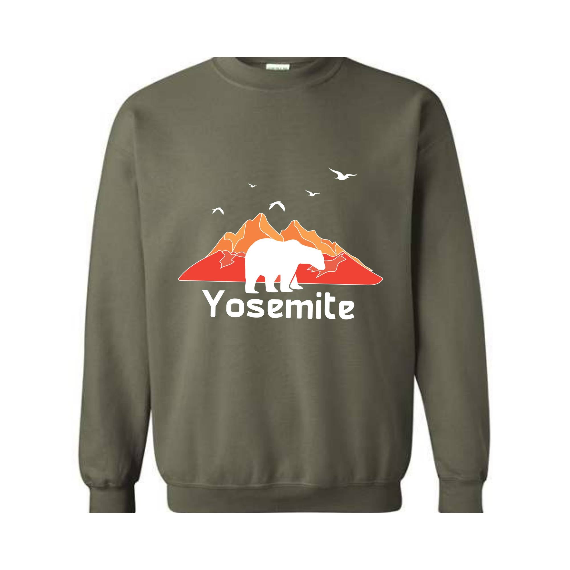 National Park Sweatshirt, National Park Name Sweatshirt, Bear Sweatshirt, Yosemite Hoodie, Mountains Sweatshirt, Landscape Sweatshirt