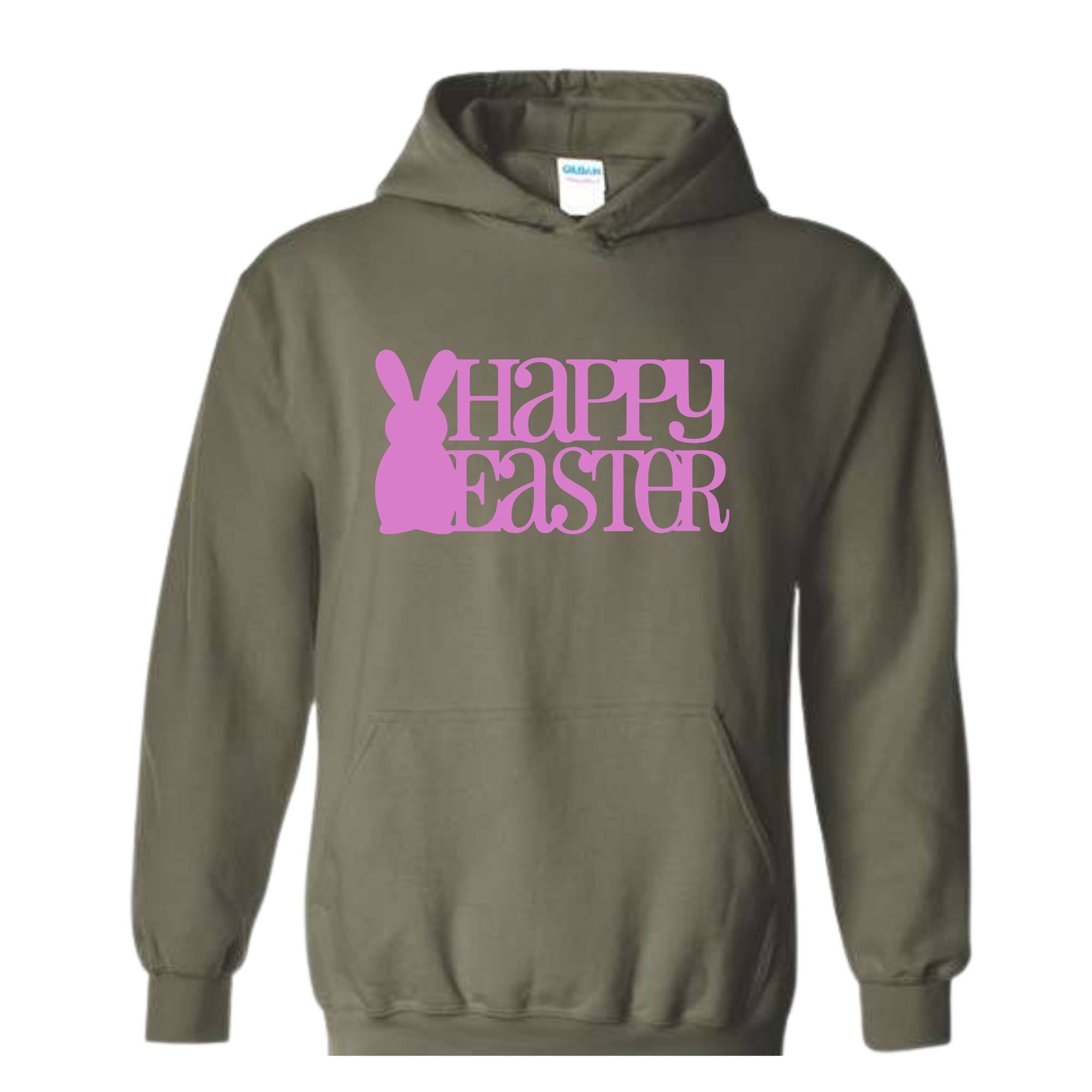 Happy Easter Hoodie, Rabbit Hoodie, Easter Sweater, Spring Hoodie, Easter Gift, Happy Rabbit Hoodie