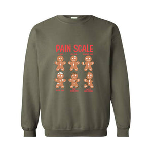 Pain Scale Gingerbread Sweatshirt, Christmas Sweatshirt Christmas Gift For Nurse, Holiday Gifts