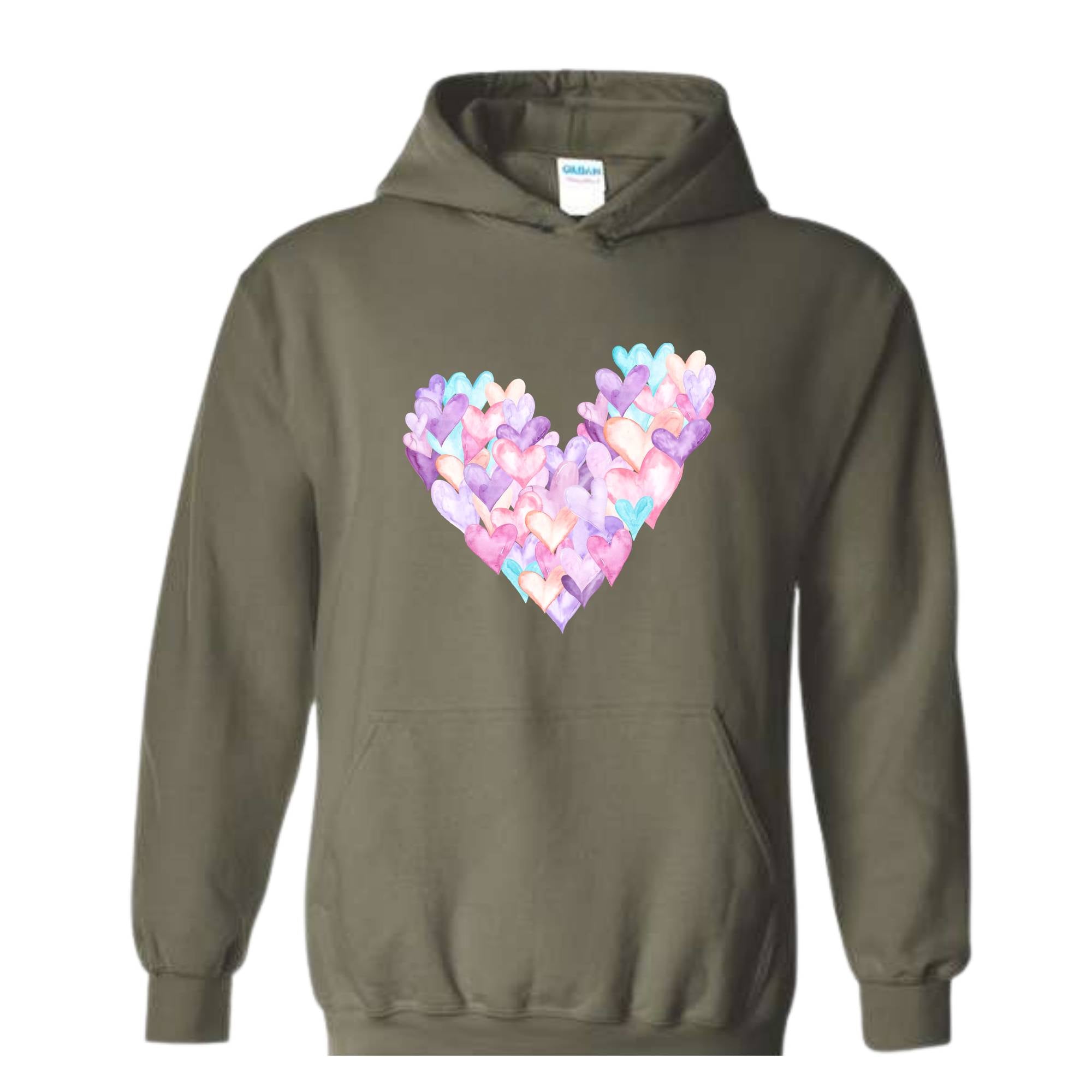 Cute Brushstroke Heart Sweatshirt, Happy Valentines Day Hoodie, Valentines Day Gift, Girls Valentine Tees, Heart Sweatshirt