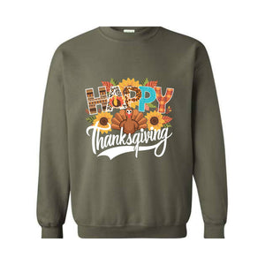 Happy Thanksgiving Shirt, Happy Thanksgiving Turkey Shirt, Pumpkin Season Shirt, Thanksgiving Sweatshirt, Thanksgiving Pumpkin Sweatshirt