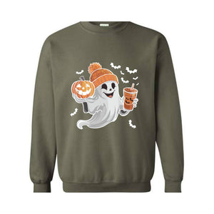 Cute Ghost Sweatshirt, Funny Spooky Sweatshirt, Pumpkin Spice Sweatshirt, Spooky Season, Halloween Party Shirt, Fall Ghost Shirt