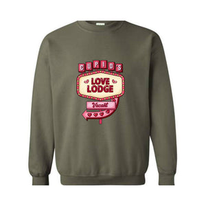 Cupids Love Lodge Vacant Sweatshirt, Valentines Day Sweatshirt, Lover Sweatshirt, Couple Sweatshirt, Gift For Valentines Day