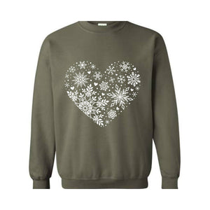 Snowflake Sweatshirt, Christmas Sweatshirt, Women Holiday Shirt, Snow Flake Sweater, Snow Sweatshirt, Christmas Gift Shirt, Winter Shirt