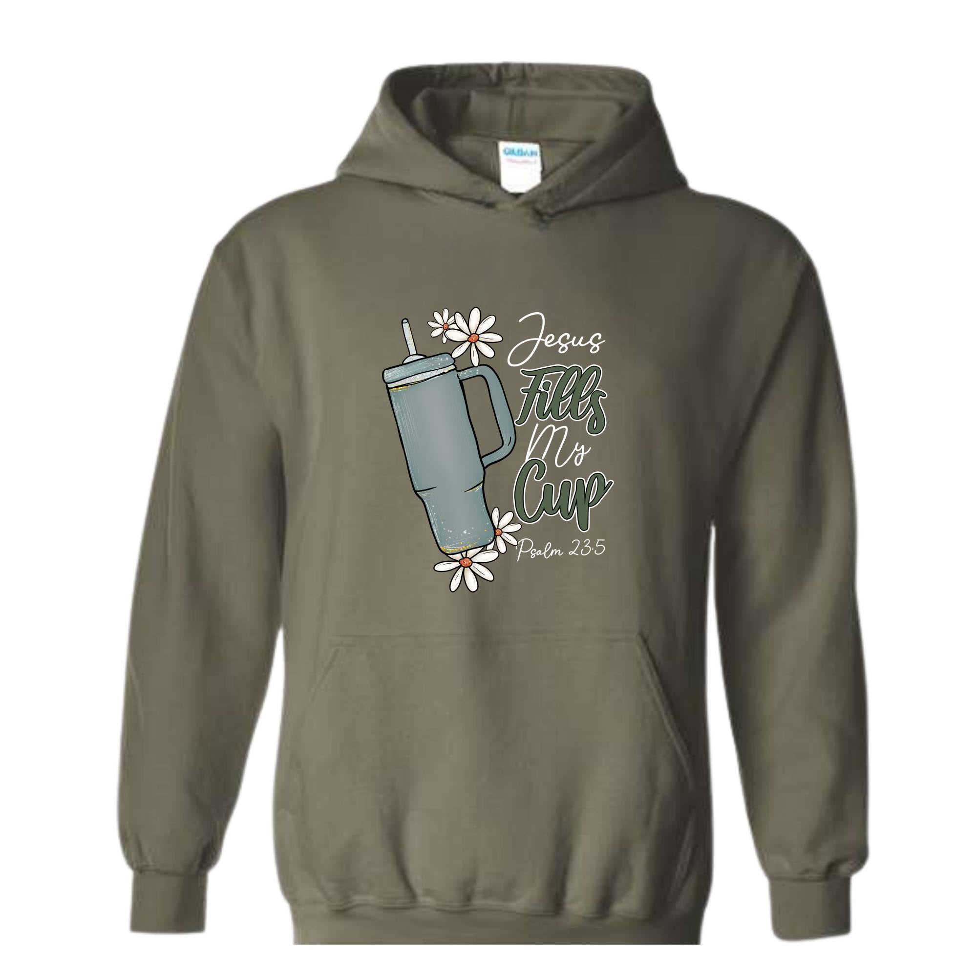 Jesus Fills My Cup Hoodie, Religious Hoodie, Religious Hoodie, Psalm Hoodie, Jewish Hoodie, Jewish Hoodie