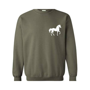 Personalized Equestrian Sweatshirt, Custom Horse Lover , Horse Trainer Gift, Horseback Riding , Girl Horse