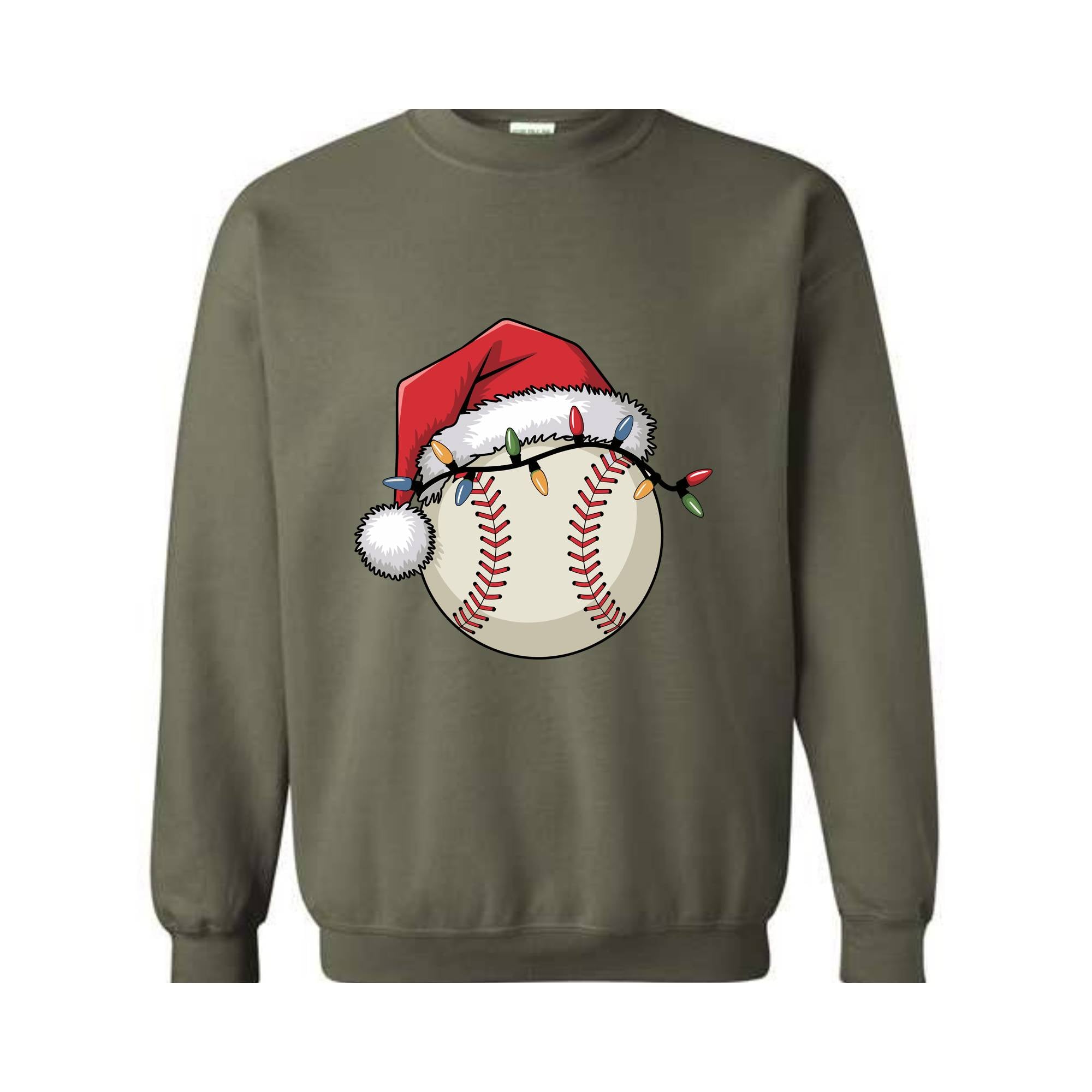 Christmas Baseball Sweatshirt, Santa Sports Sweater, Baseball Lover Sweat, Christmas Sport Shirt