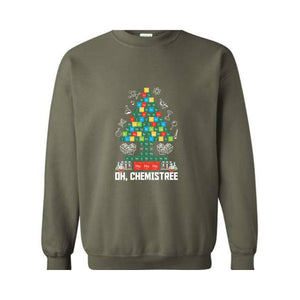 Oh Chemistree Christmas Sweatshirt, Chemistry Teacher Sweatshirt, Chemistry Gift, Funny Science Sweatshirt, Teacher Christmas Sweatshirt