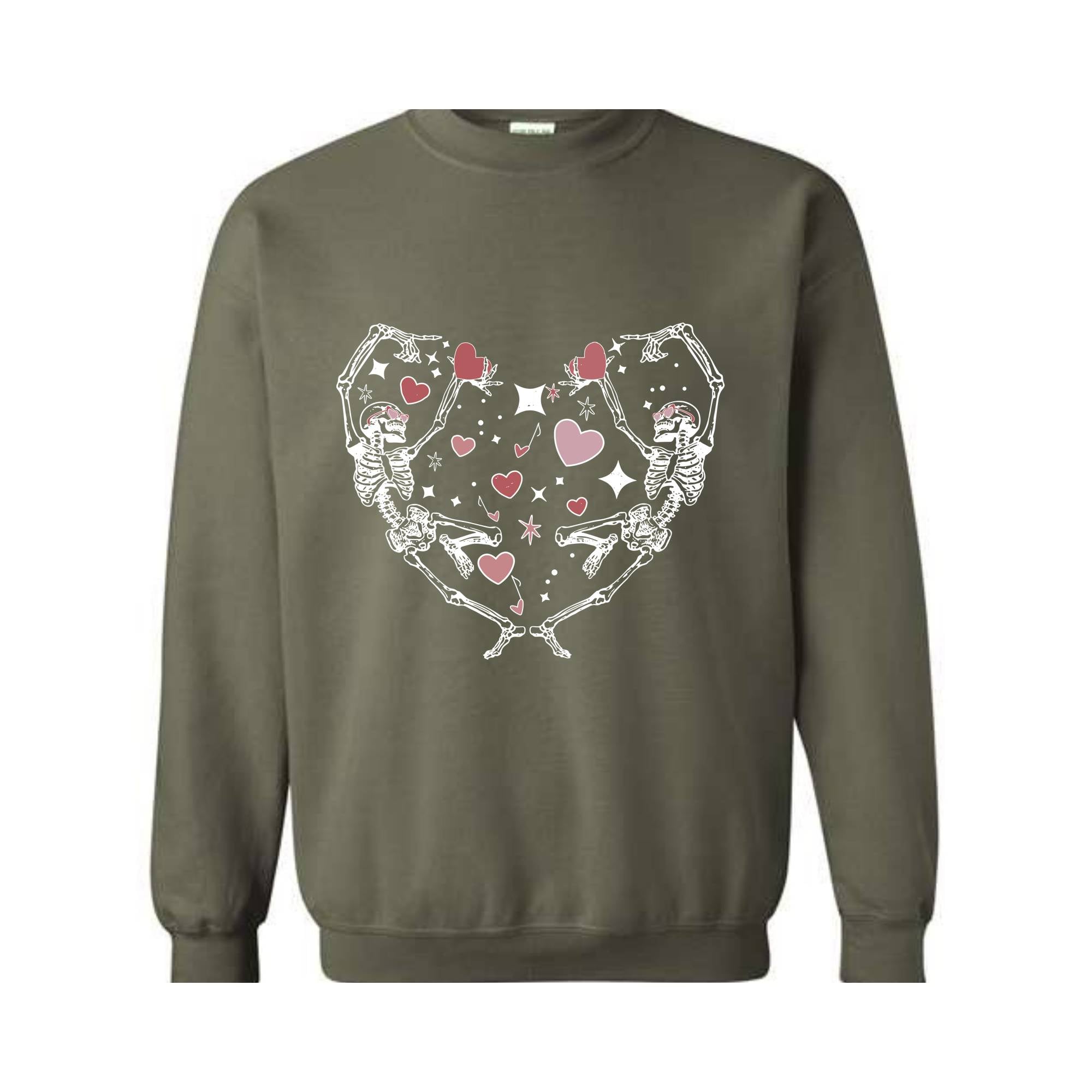 Skeleton Valentines Sweatshirt, Funny Valentines Day, Dancing Skeleton Sweater, Valentines Day Sweatshirt, Love Sweatshirt