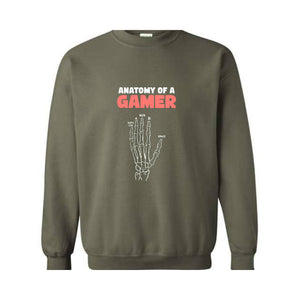 Anatomy of A Gamer Sweatshirt, Funny Gamer Hoodie, Gift For Gamer, Gamer Hoodie, Gaming Hoodie, Game Lover Hoodie, Funny Dad Hoodie