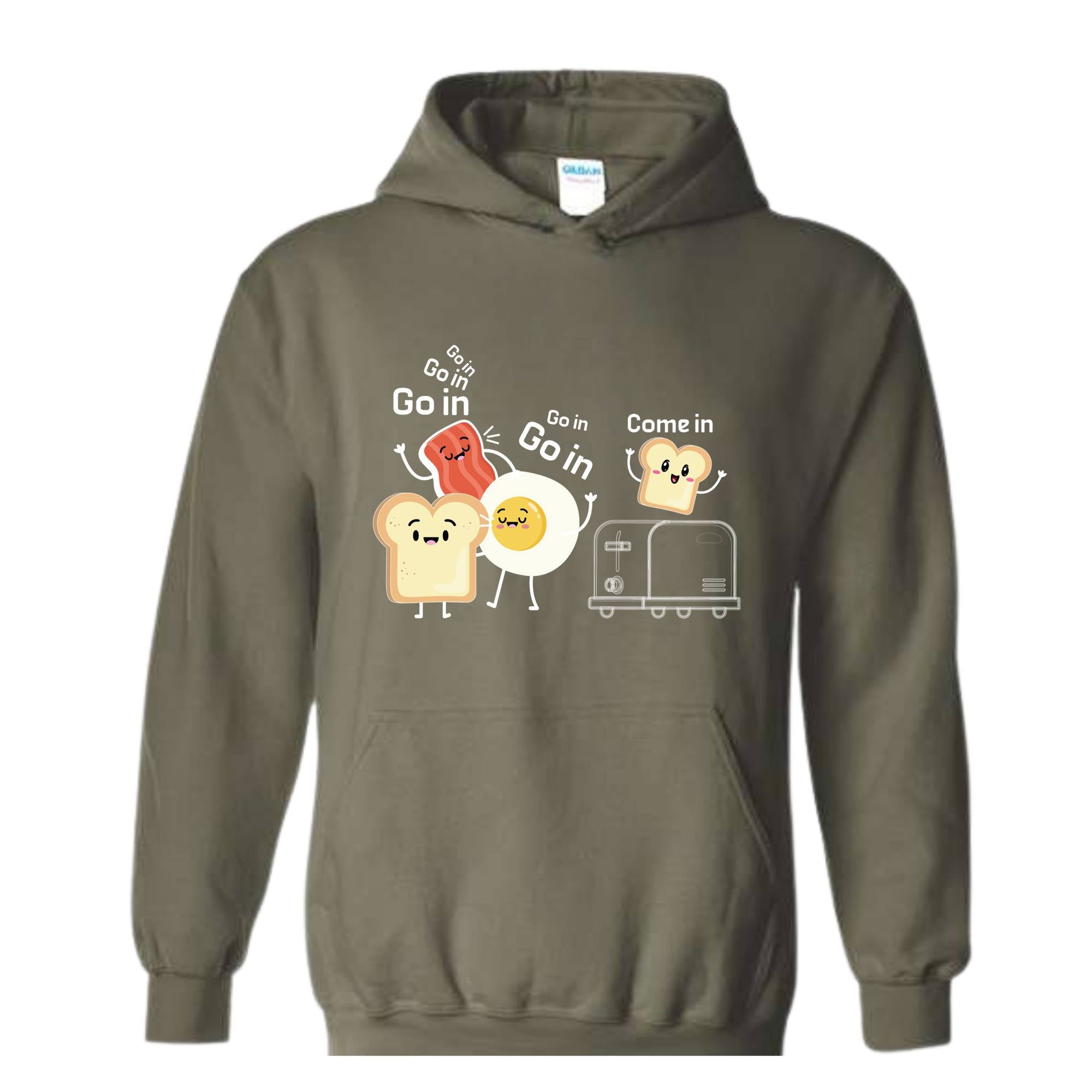 Funny Sweater, Go in Sweater, Funny Toast with Toaster, Trendy Sweater, Toast with Egg Sweater, Sarcastic Sweater