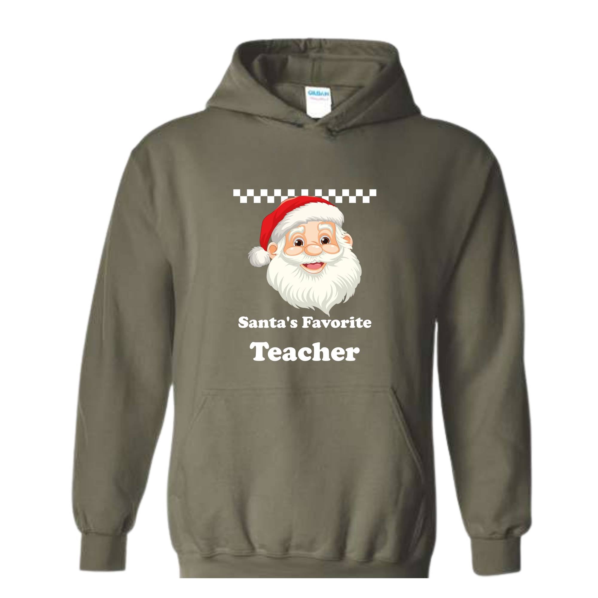 Santa's Favourite Teacher Sweatshirt, Favourite Teacher Gift, Santa Sweatshirt, Teacher Christmas Sweatshirt, Teacher Xmas Gift