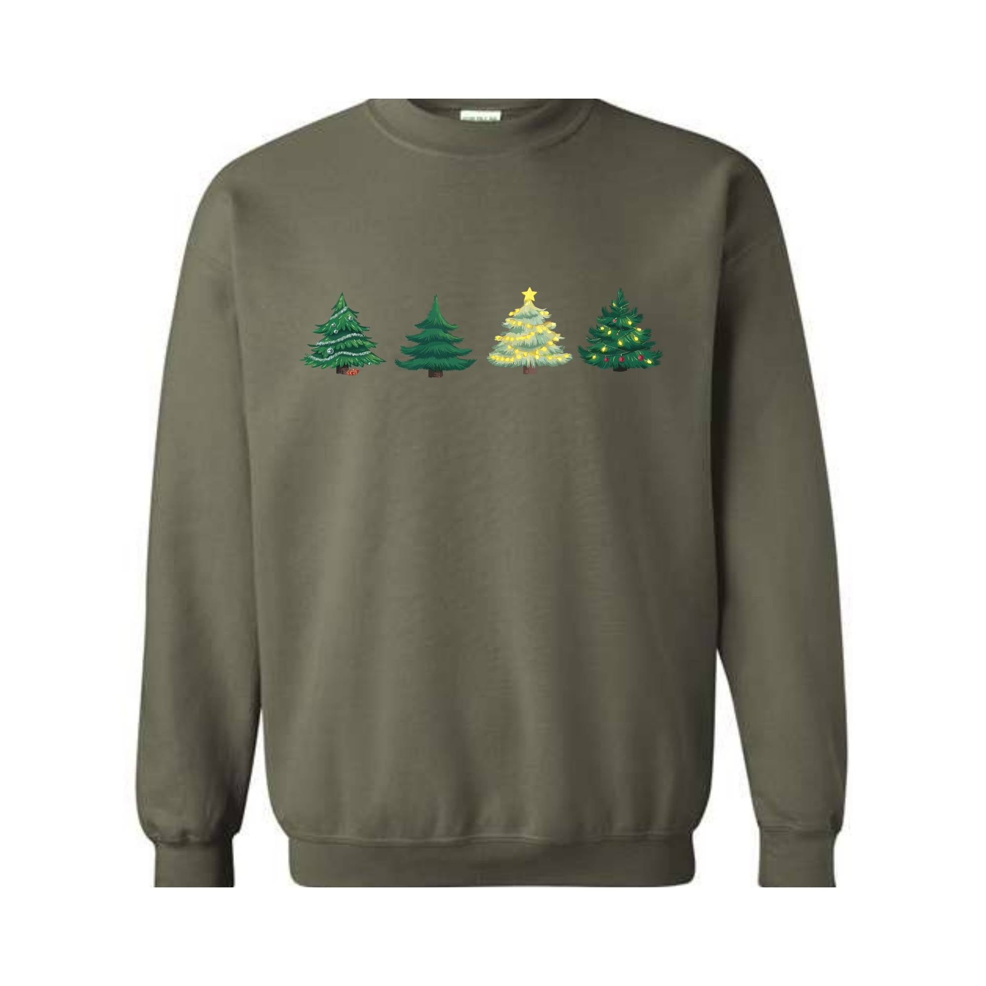 Green Tree Christmas Sweater, Christmas Sweater, Christmas Crewneck, Christmas Tree Sweatshirt, Holiday Sweaters for Women