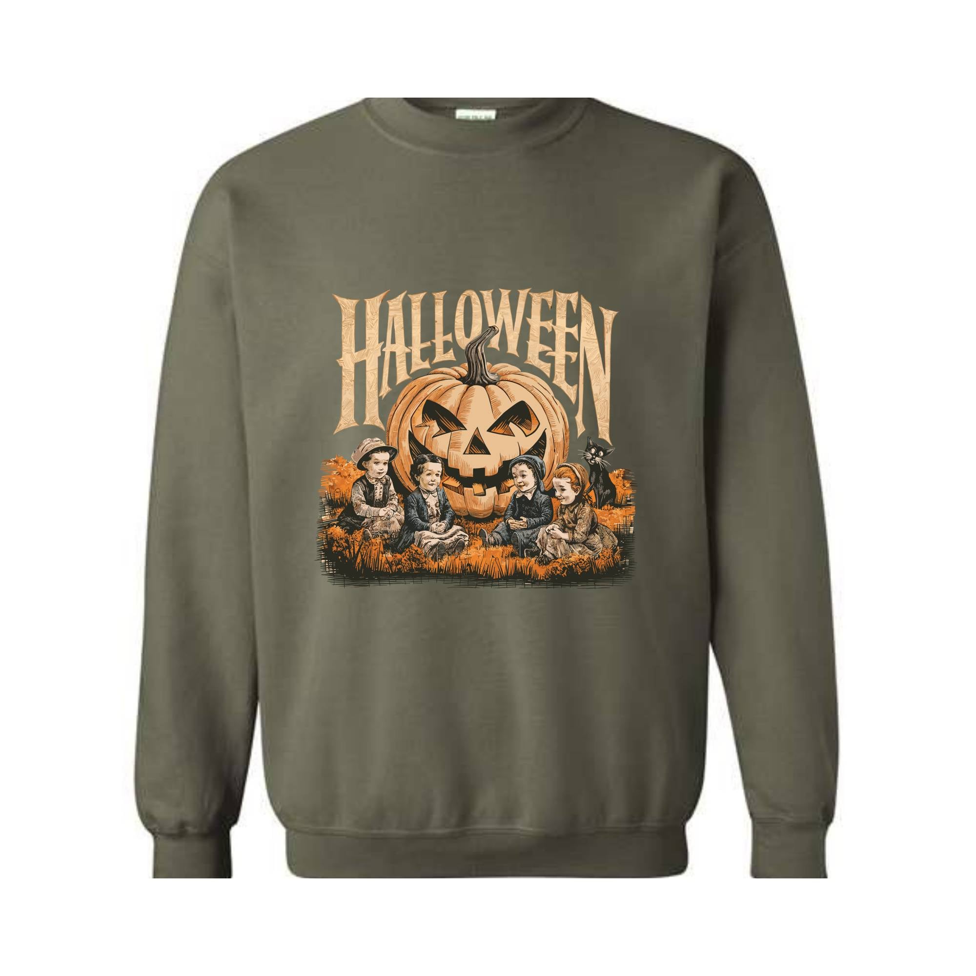 Jack O Lantern, Retro Halloween, Vectorian, Vintage Sweatshirt, Halloween, Pumpkin Sweatshirt